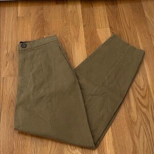 Zara Barrel Leg Pant - Army Green